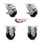 Service Caster 3.5 Inch Hard Rubber Wheel Swivel Top Plate Caster Set with 2 Brake 2 Rigid SCC SCC-20S3514-HRS-TLB-TP3-2-R-2 - alternate 6